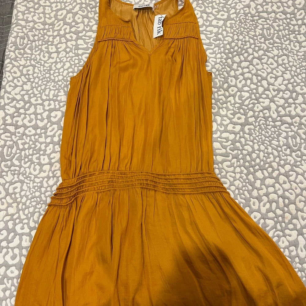 NWT DO+BE mustard yellow dress